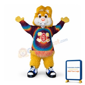 Yellow Bunny Mascot Costume