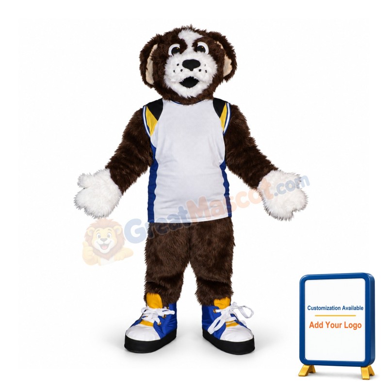 Brown & White Dog Mascot Costume
