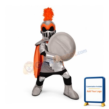 Silver Knight Mascot Costume