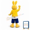 Cute Yellow Bunny Mascot Costume