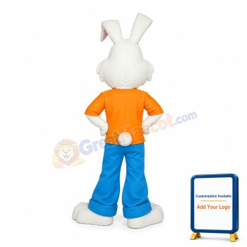 All White Rabbit Mascot Costume