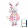 Pink Dress Rabbit Mascot Costume