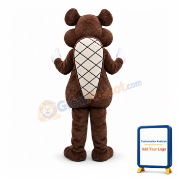 Realistic Friendly Beaver Mascot Costume