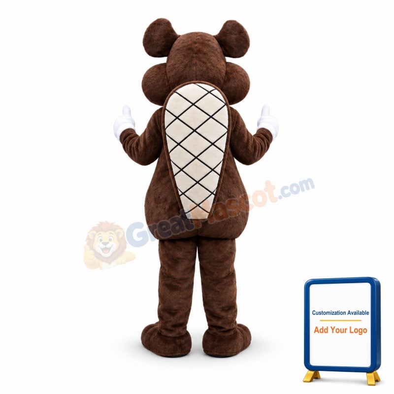 Realistic Friendly Beaver Mascot Costume
