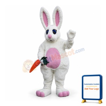 White Easter Bunny Rabbit Mascot Costume