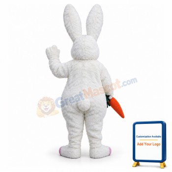 White Easter Bunny Rabbit Mascot Costume