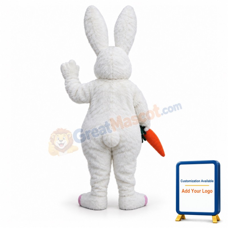 White Easter Bunny Rabbit Mascot Costume