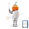 Orange Knight Mascot Costume