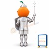 Orange Knight Mascot Costume