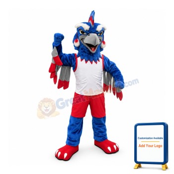 Fierce Blue Bird Mascot Costume