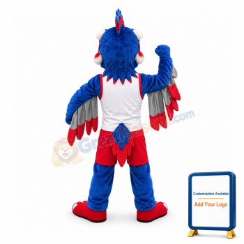 Fierce Blue Bird Mascot Costume