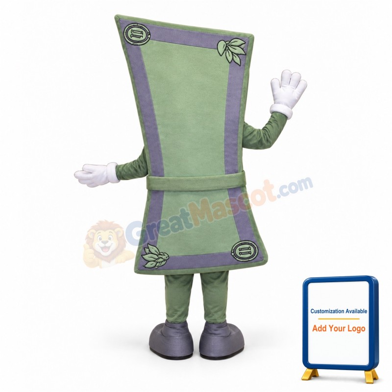 Happy Dollar Bill Mascot Costume