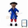 Cute Patriot Mascot Costume