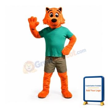 Orange Cat Mascot Costume