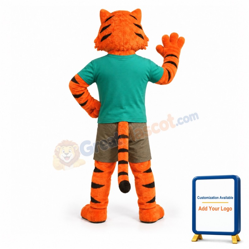 Orange Cat Mascot Costume