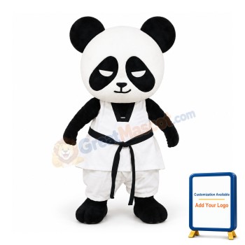 Judo Panda Mascot Costume