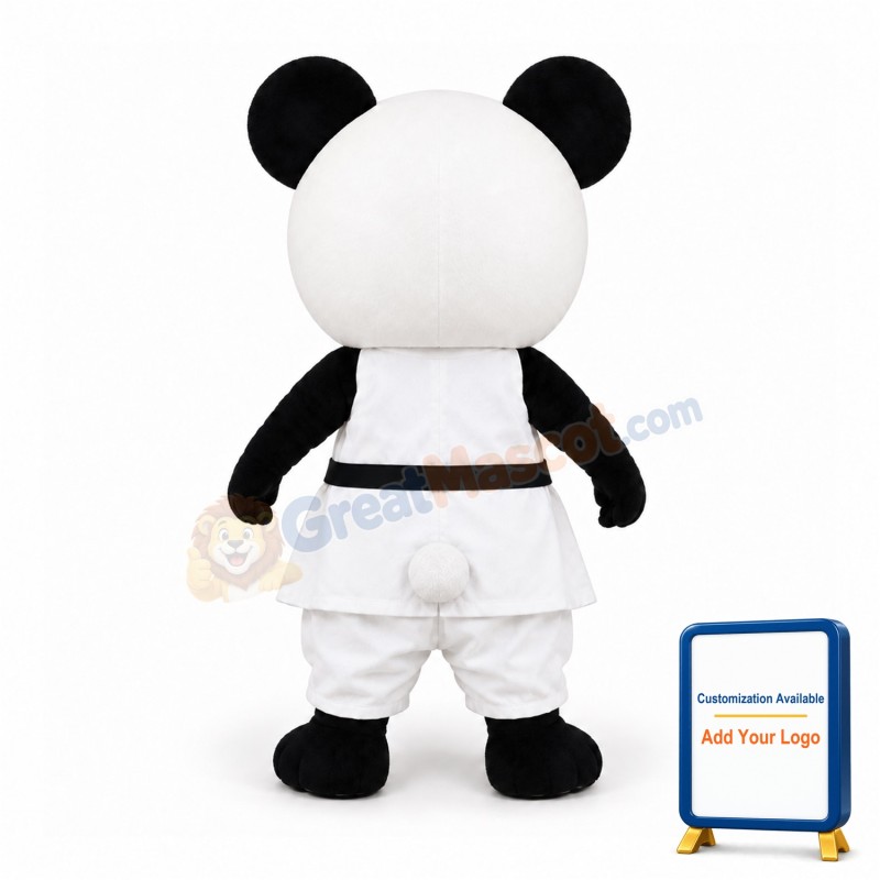 Judo Panda Mascot Costume