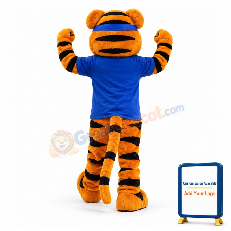 School Sport Tiger Mascot Costume