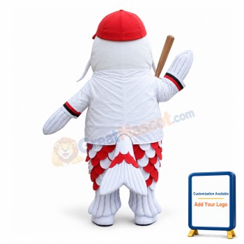 White Fish Mascot Costume