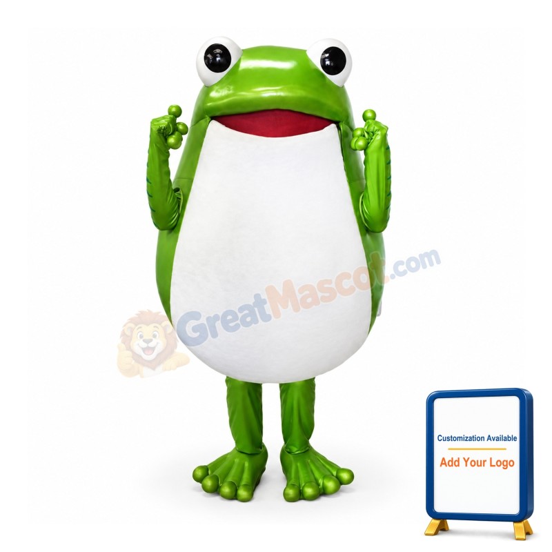 Funny Green Frog Mascot Costume