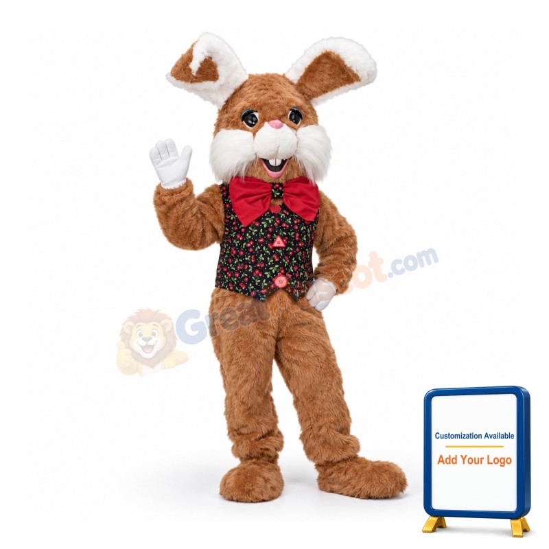 Friendly Easter Bunny Mascot Costume