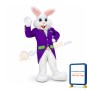 Purple Suit Easter Bunny Mascot Costume
