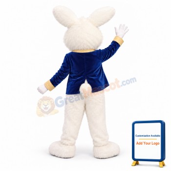 Blue Suit Easter Bunny Mascot Costume
