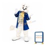 Blue Suit Easter Bunny Mascot Costume