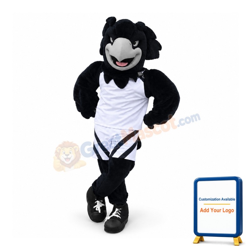 Black College Hawk Mascot Costume