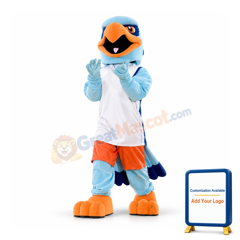 Blue Sport Eagle Mascot Costume