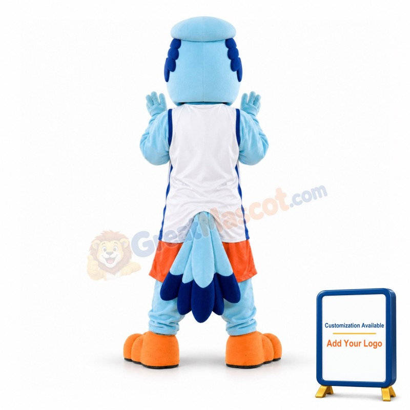 Blue Sport Eagle Mascot Costume