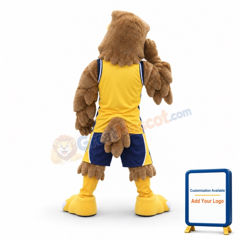 Brown College Hawk Mascot Costume