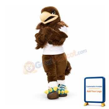 Sport Brown Hawk Mascot Costume