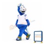 Cute Blue Horse Mascot Costume