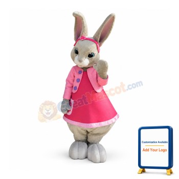 Lily Bobtail Rabbit Mascot Costume