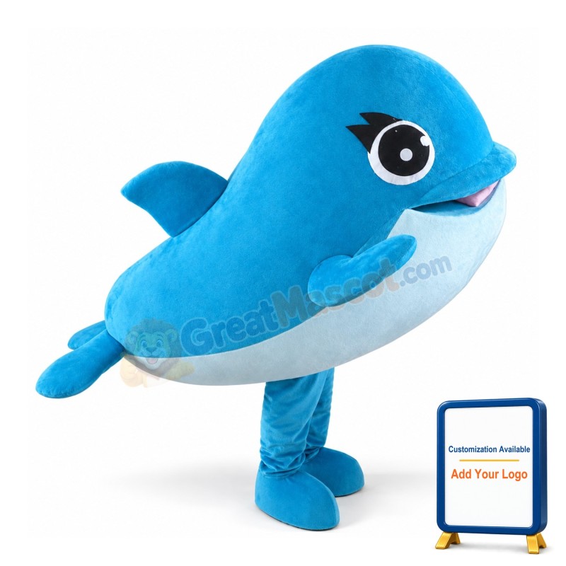 Blue Whale Mascot Costume
