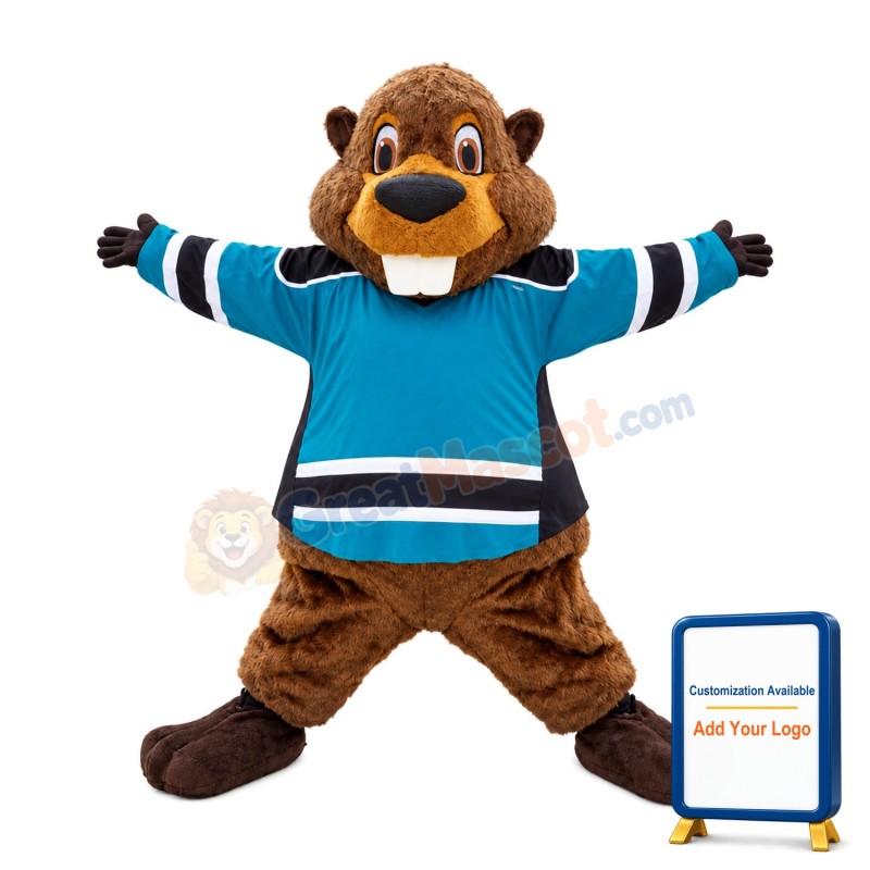 Happy Animal Beaver Mascot Costume