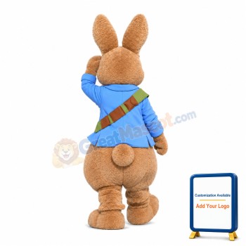Realistic Peter Rabbit Mascot Costume