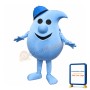 Blue Water Droplet Mascot Costume