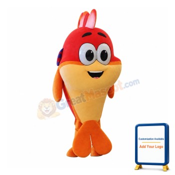 Cute Orange Fish Mascot Costume