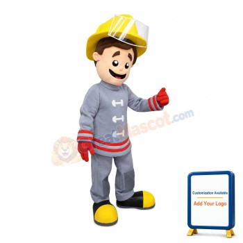 Professional Fireman Mascot Costume