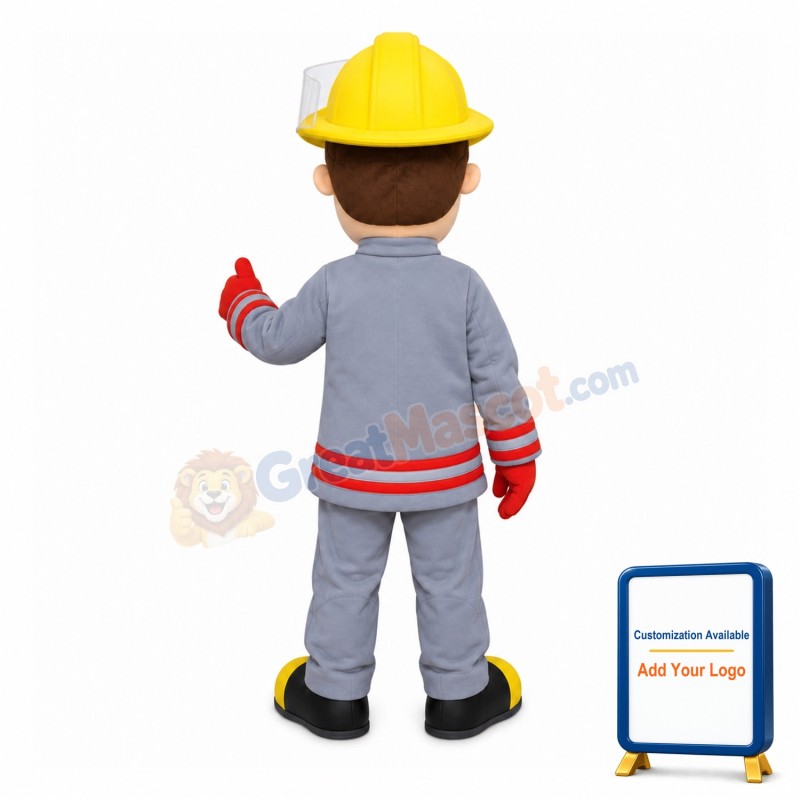 Professional Fireman Mascot Costume