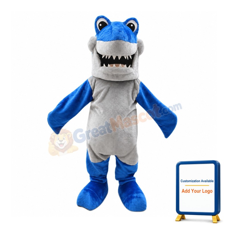 Lightweight Blue Shark Mascot Costume