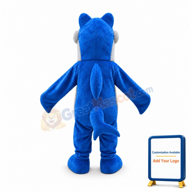 Lightweight Blue Shark Mascot Costume