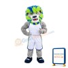 Green & Blue Hair Lion Mascot Costume
