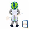 Green & Blue Hair Lion Mascot Costume