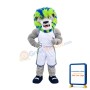 Green & Blue Hair Lion Mascot Costume