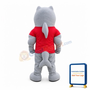 Power Muscle Shark Mascot Costume