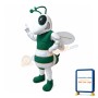 Sport Green & White Bee Mascot Costume