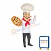 Friendly Pizza Chef Mascot Costume